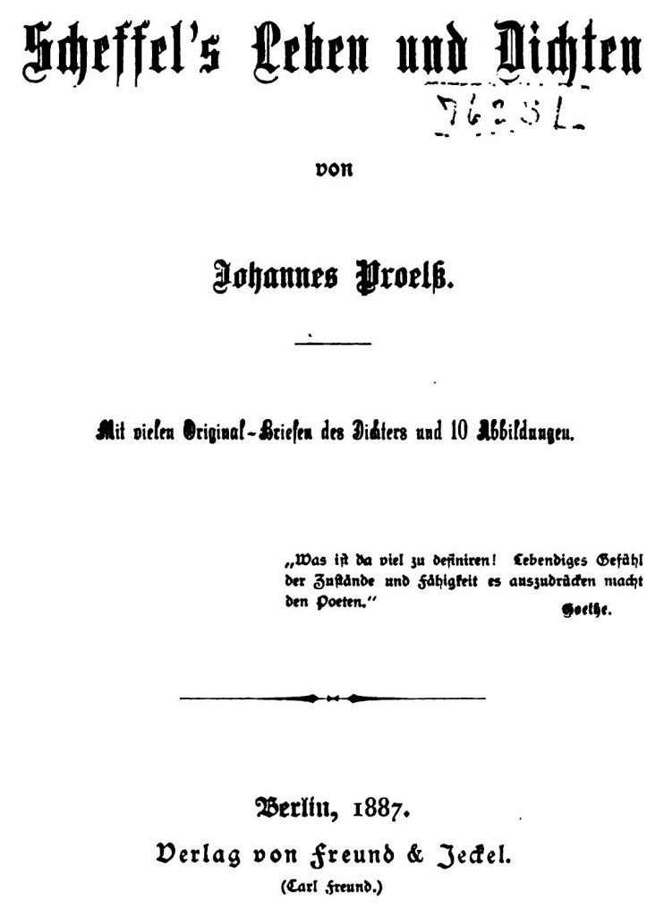 Scheffel's Leben und Dichten
